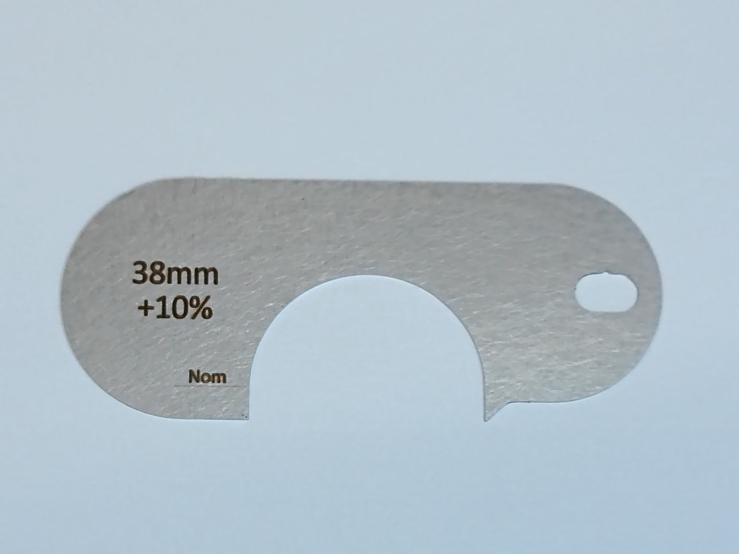 wire rope and sheave gauge  on a grey background