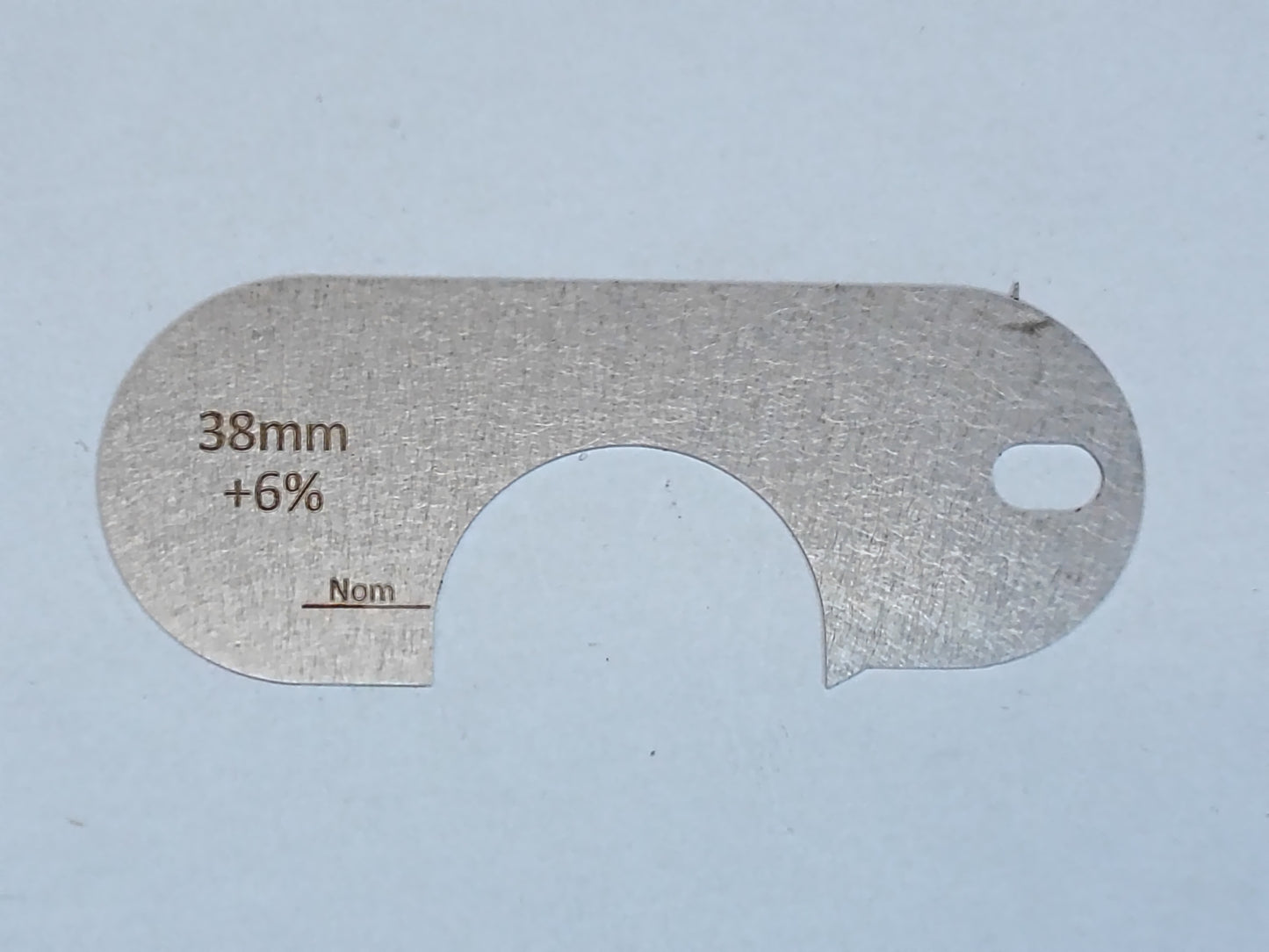wire rope and sheave gauge  on a grey background