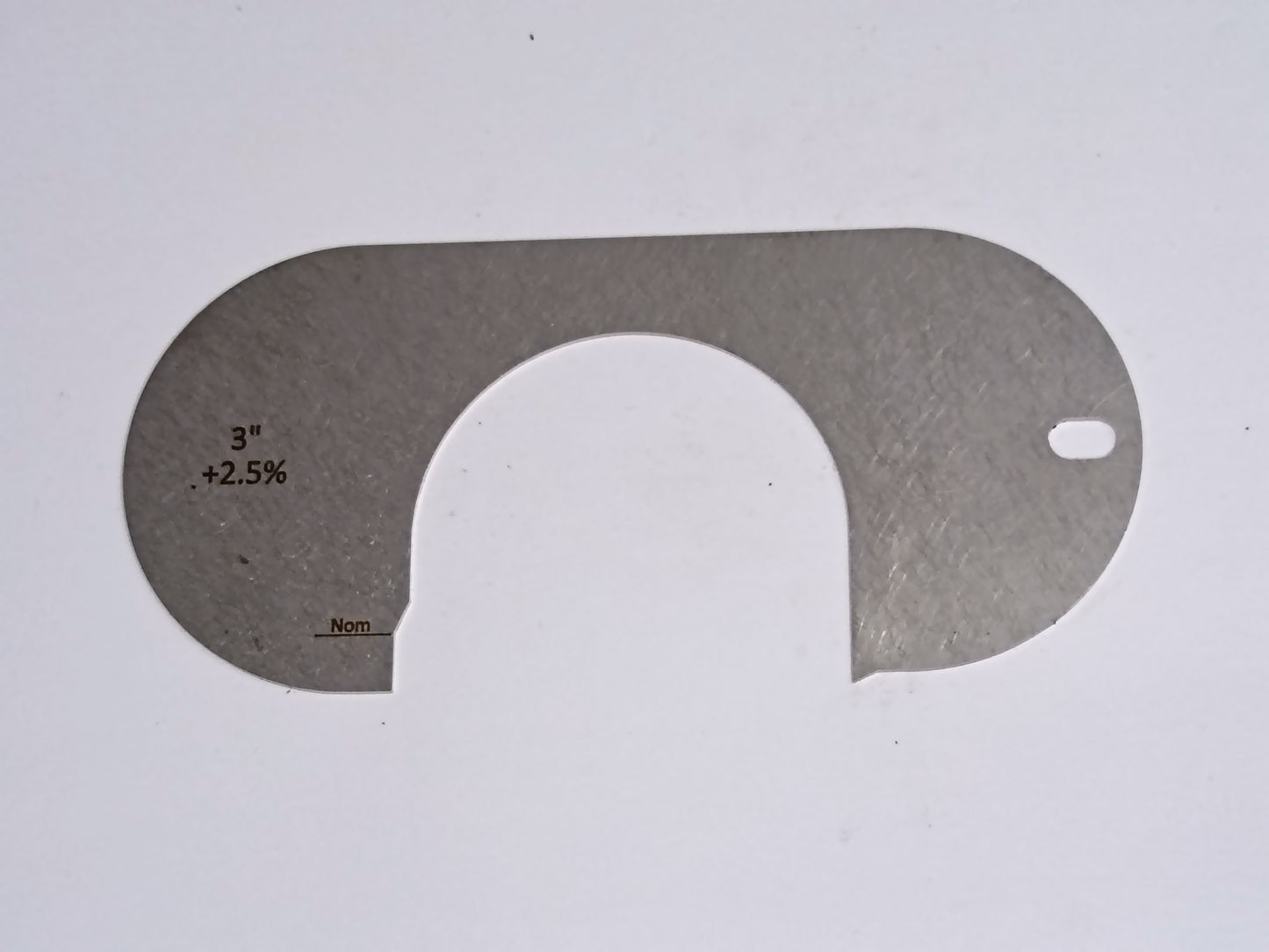 wire rope and sheave gauge  on a grey background
