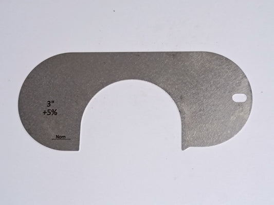 wire rope and sheave gauge  on a grey background