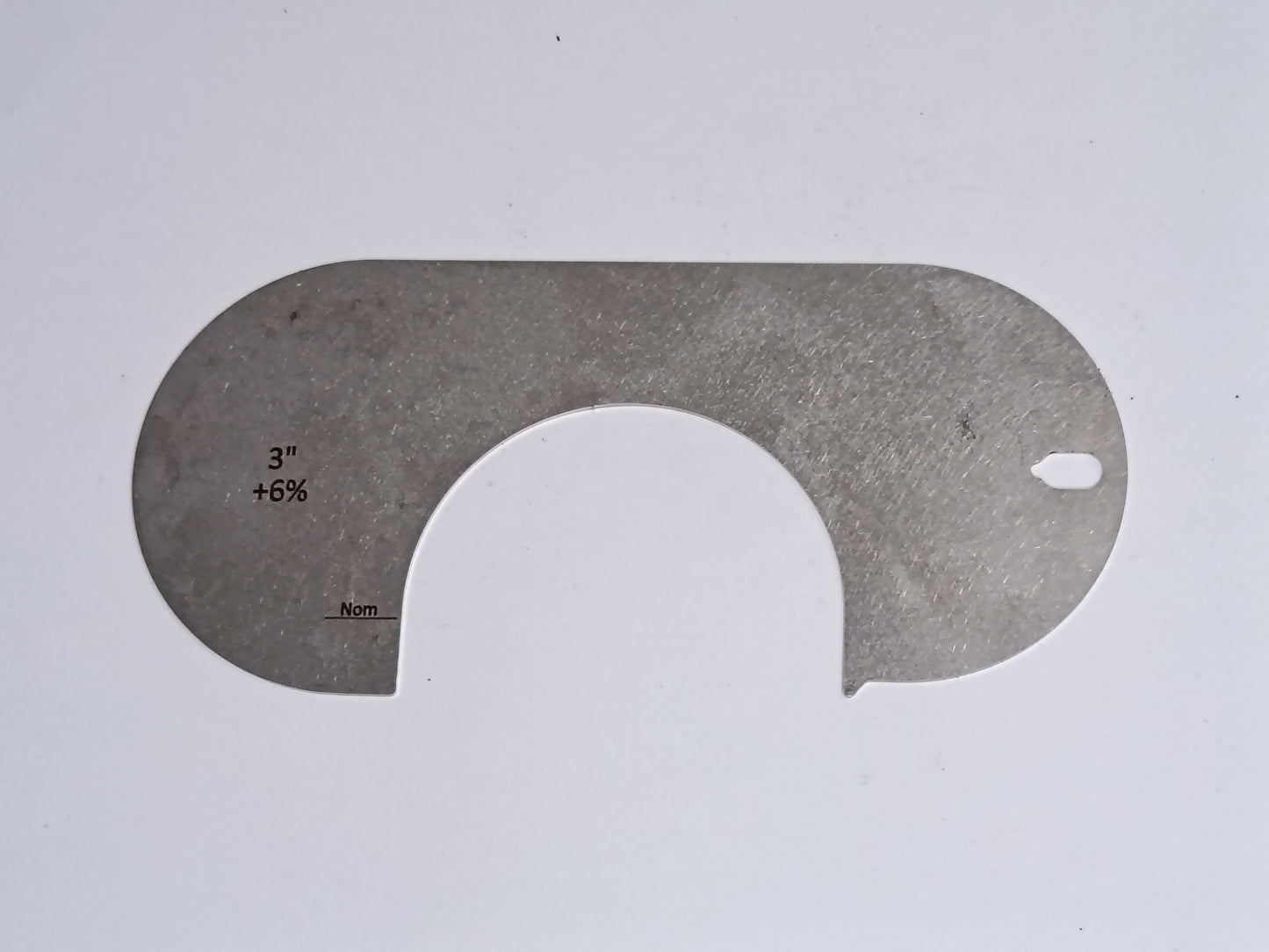 wire rope and sheave gauge  on a grey background