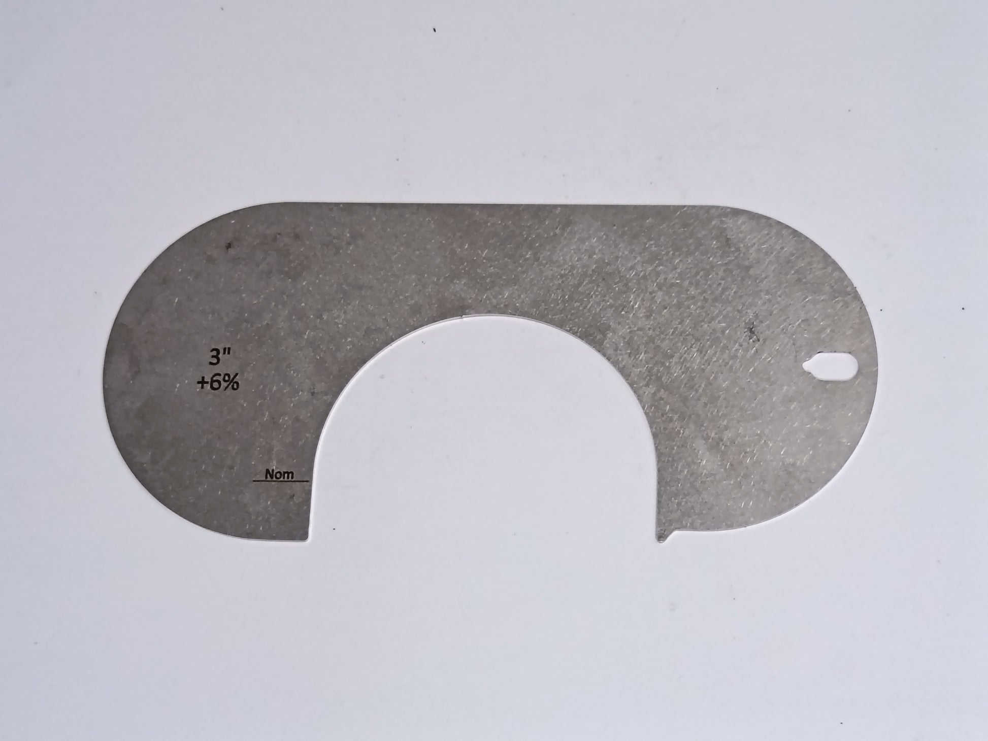 wire rope and sheave gauge  on a grey background