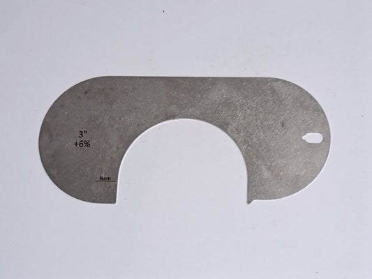 wire rope and sheave gauge  on a grey background