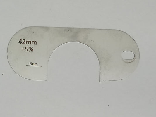 wire rope and sheave gauge  on a grey background