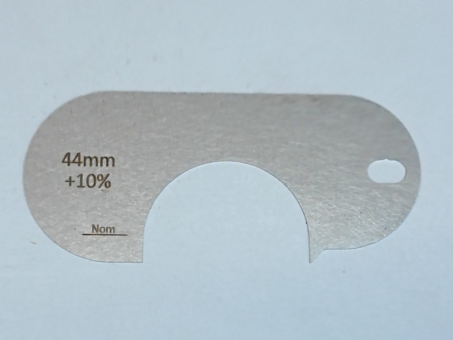 wire rope and sheave gauge  on a grey background