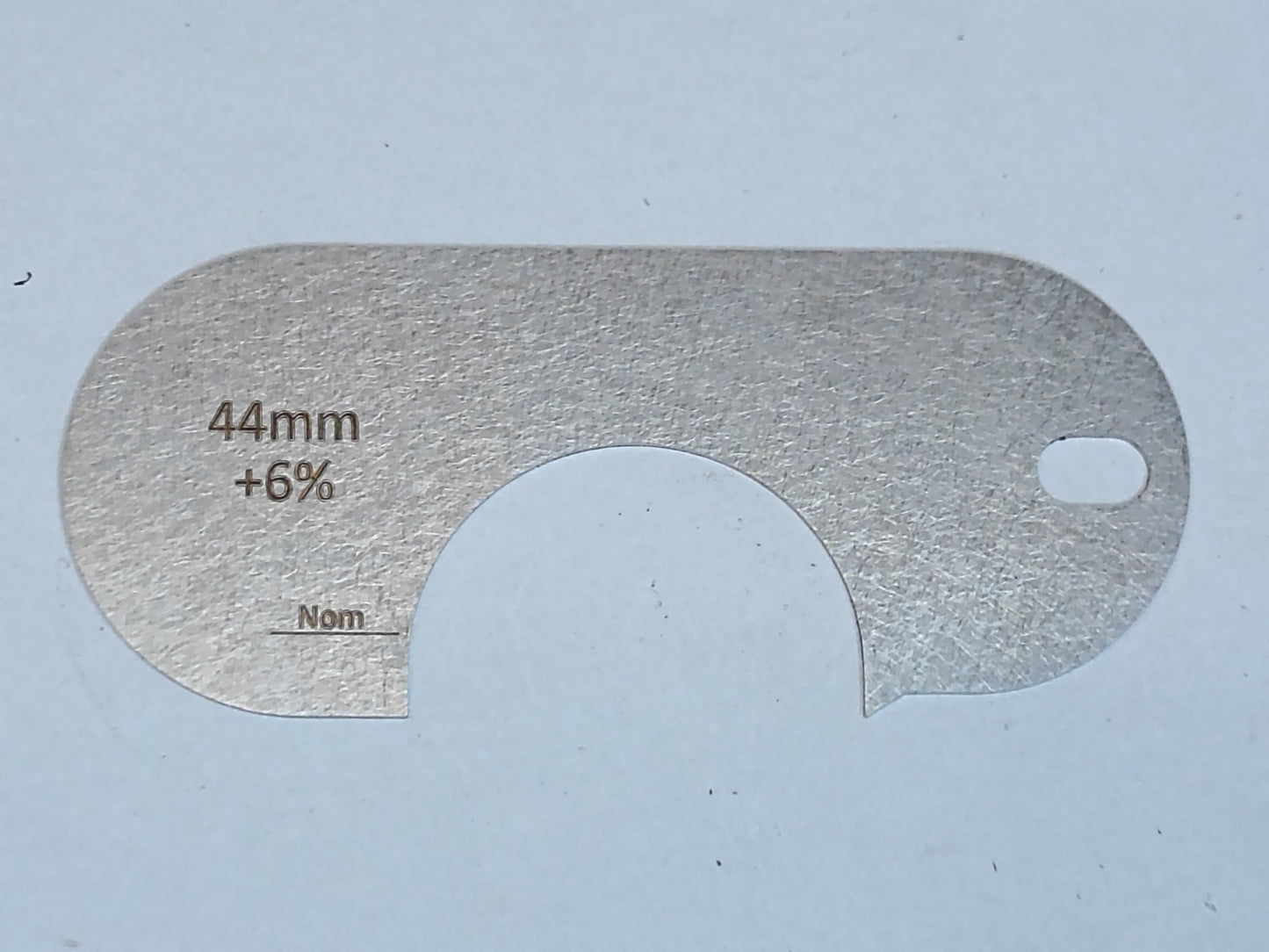 wire rope and sheave gauge  on a grey background