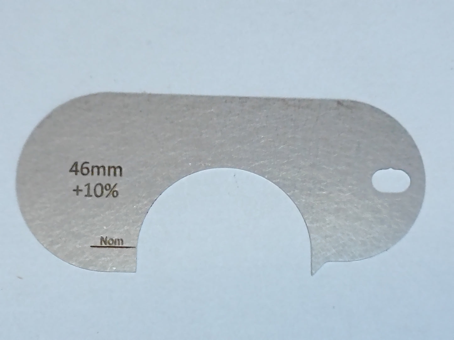 wire rope and sheave gauge  on a grey background