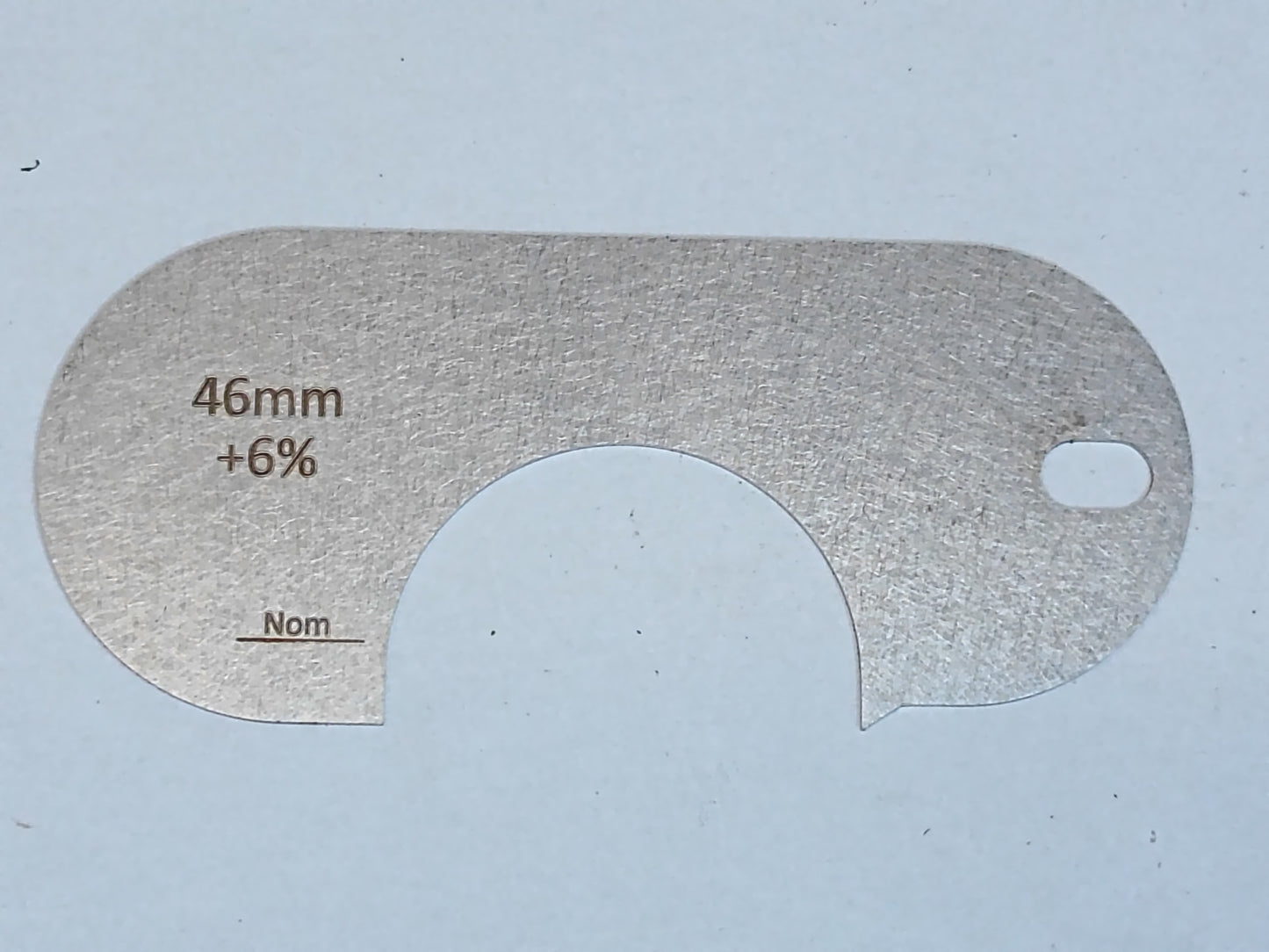 wire rope and sheave gauge  on a grey background