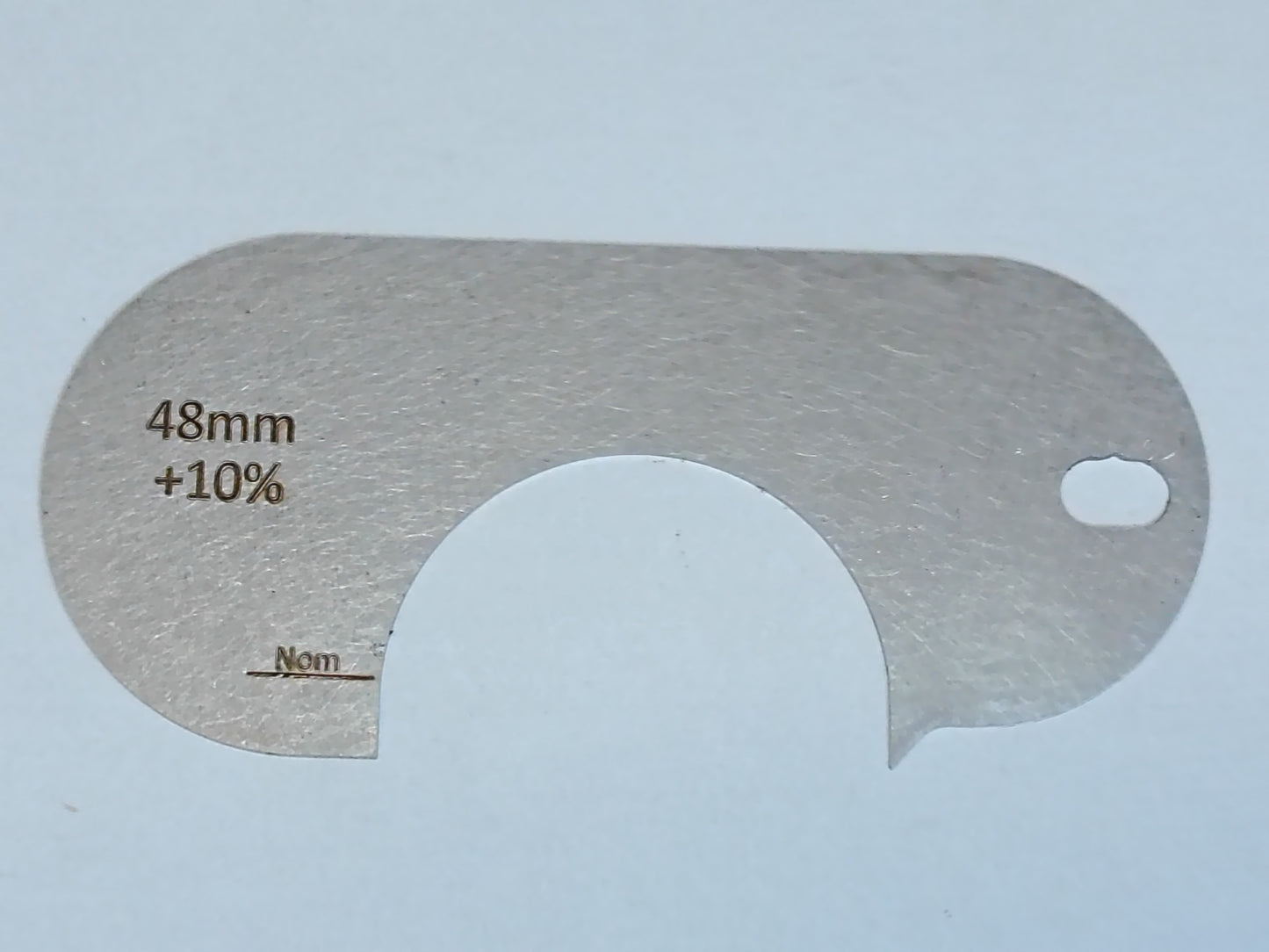 wire rope and sheave gauge  on a grey background