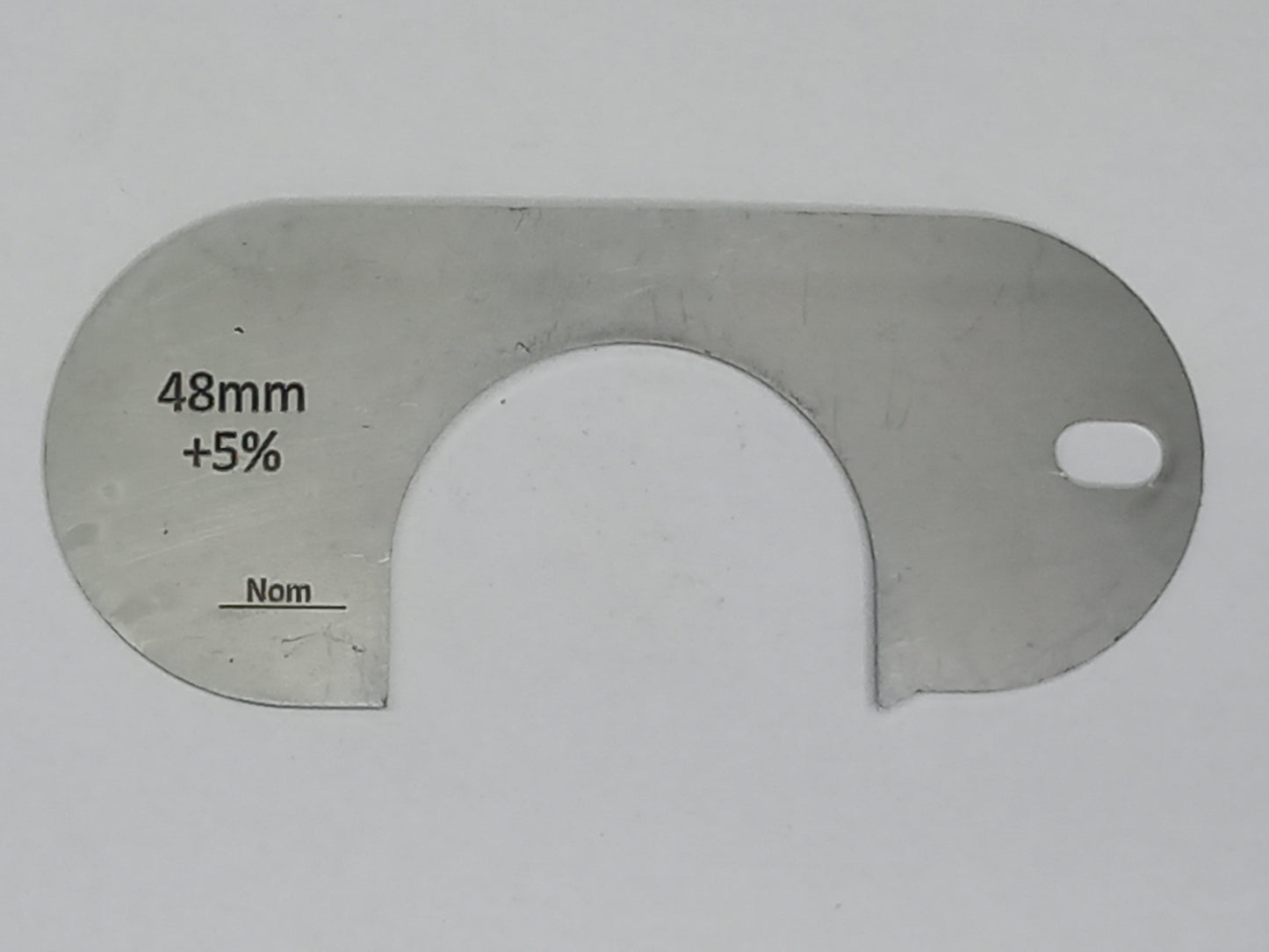 wire rope and sheave gauge  on a grey background