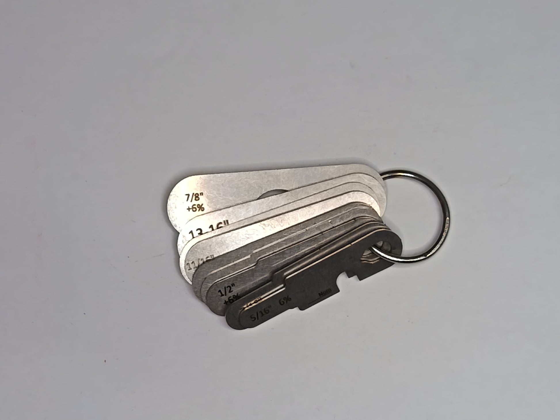 wire rope and sheave gauge  on a grey background