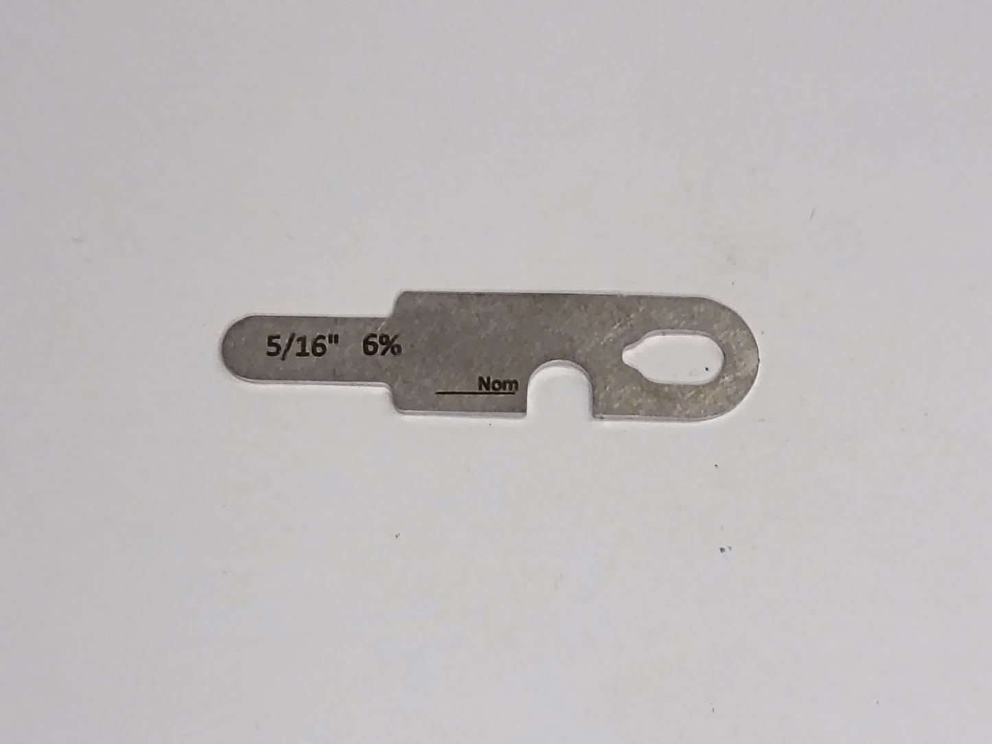 wire rope and sheave gauge  on a grey background