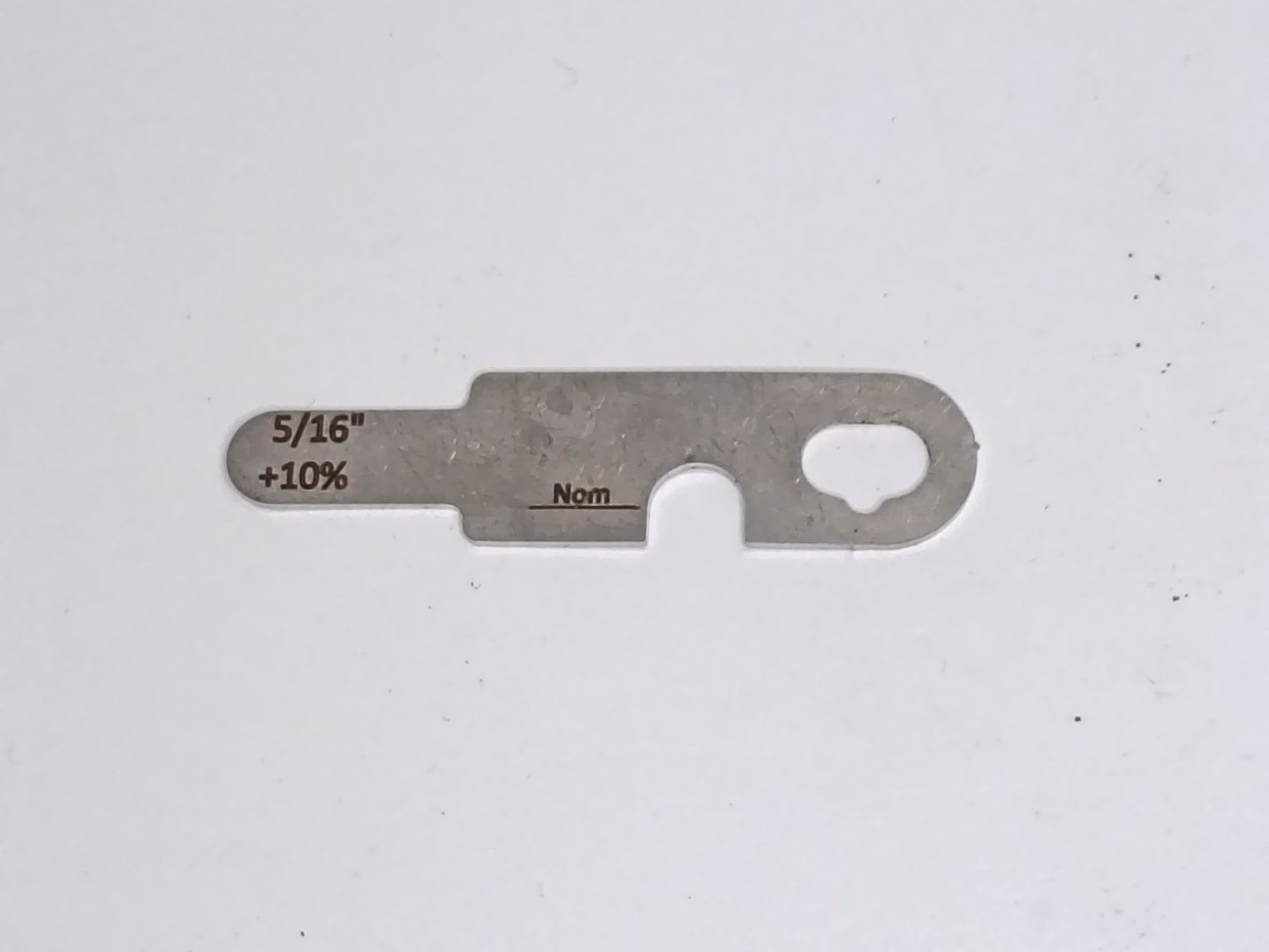 wire rope and sheave gauge  on a grey background