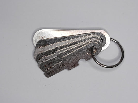+5% Imperial Wire Rope and Sheave Gauge 5/16 to 7/8 (9 Gauges)