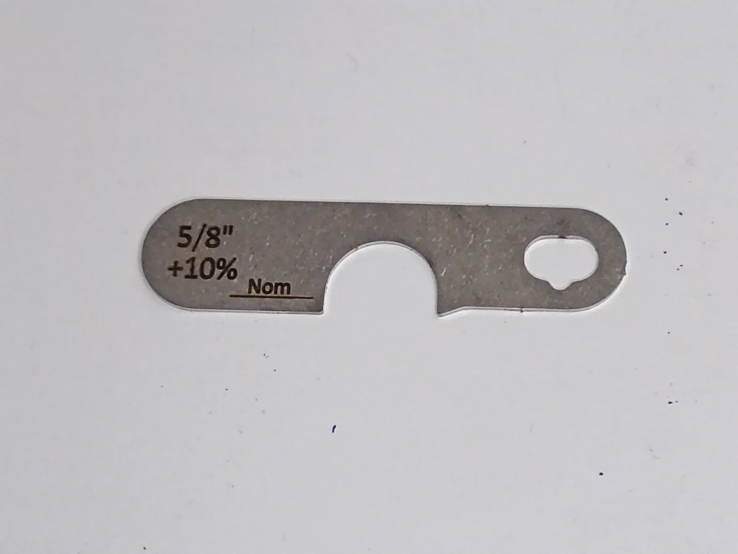 wire rope and sheave gauge  on a grey background