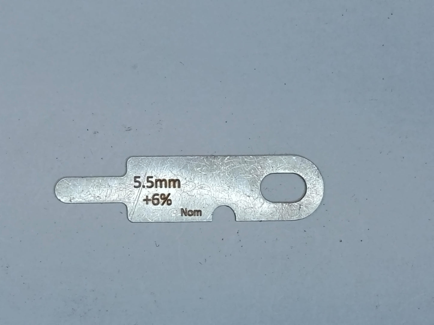 wire rope and sheave gauge  on a grey background