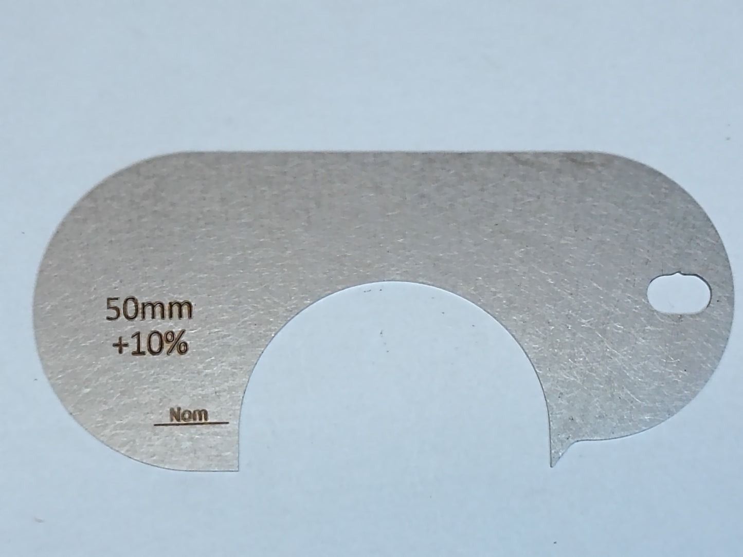 wire rope and sheave gauge  on a grey background