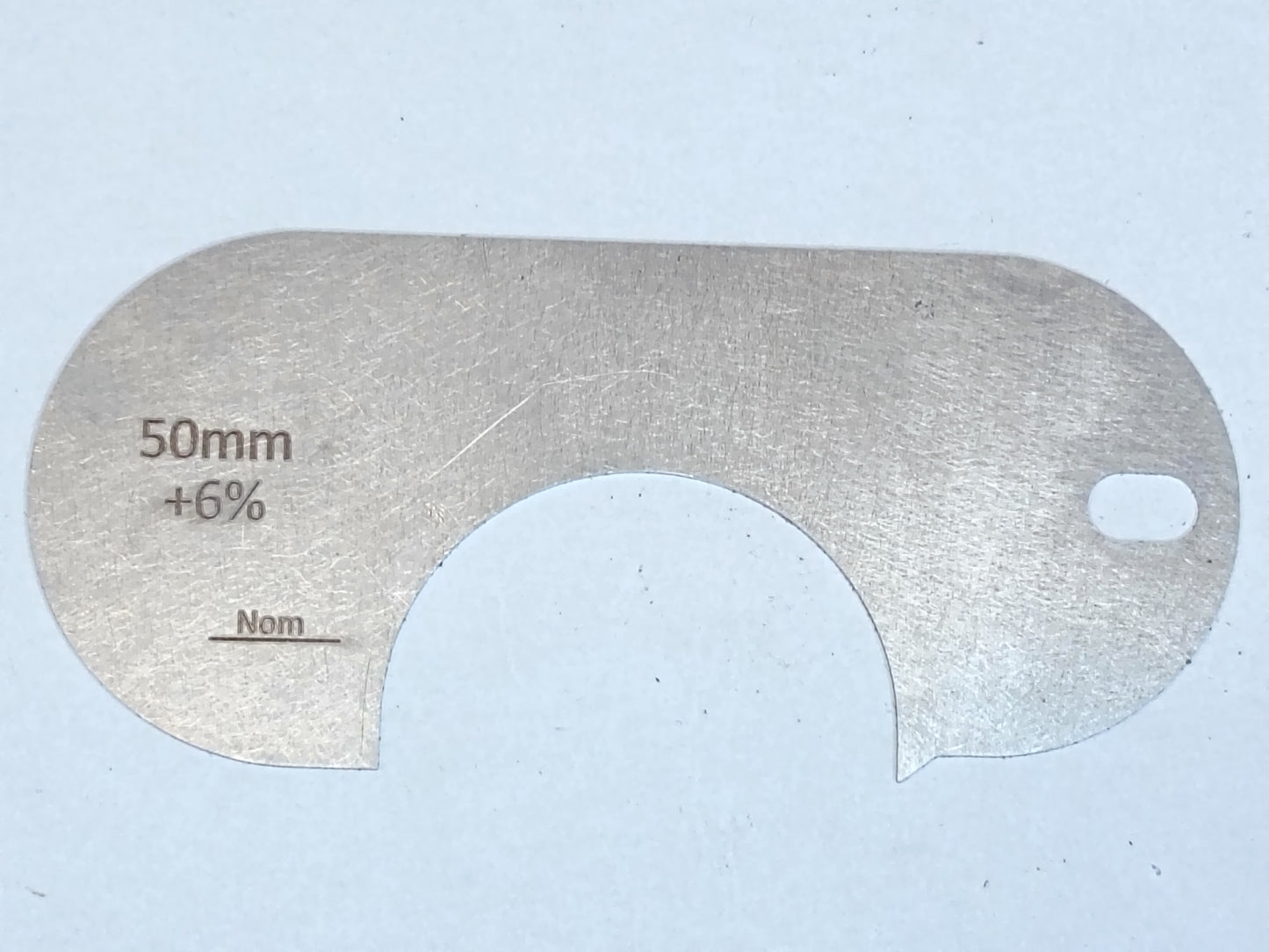 wire rope and sheave gauge  on a grey background
