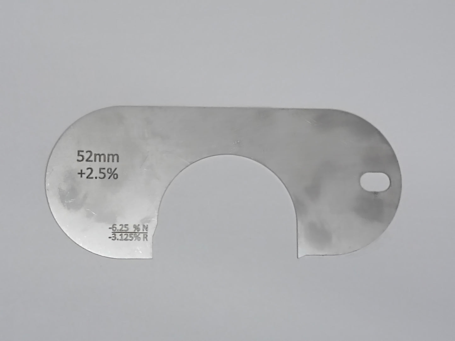 wire rope and sheave gauge  on a grey background