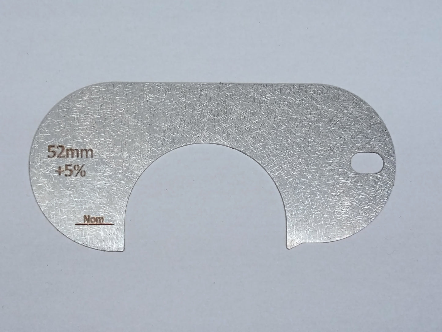 wire rope and sheave gauge  on a grey background
