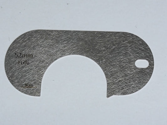wire rope and sheave gauge  on a grey background