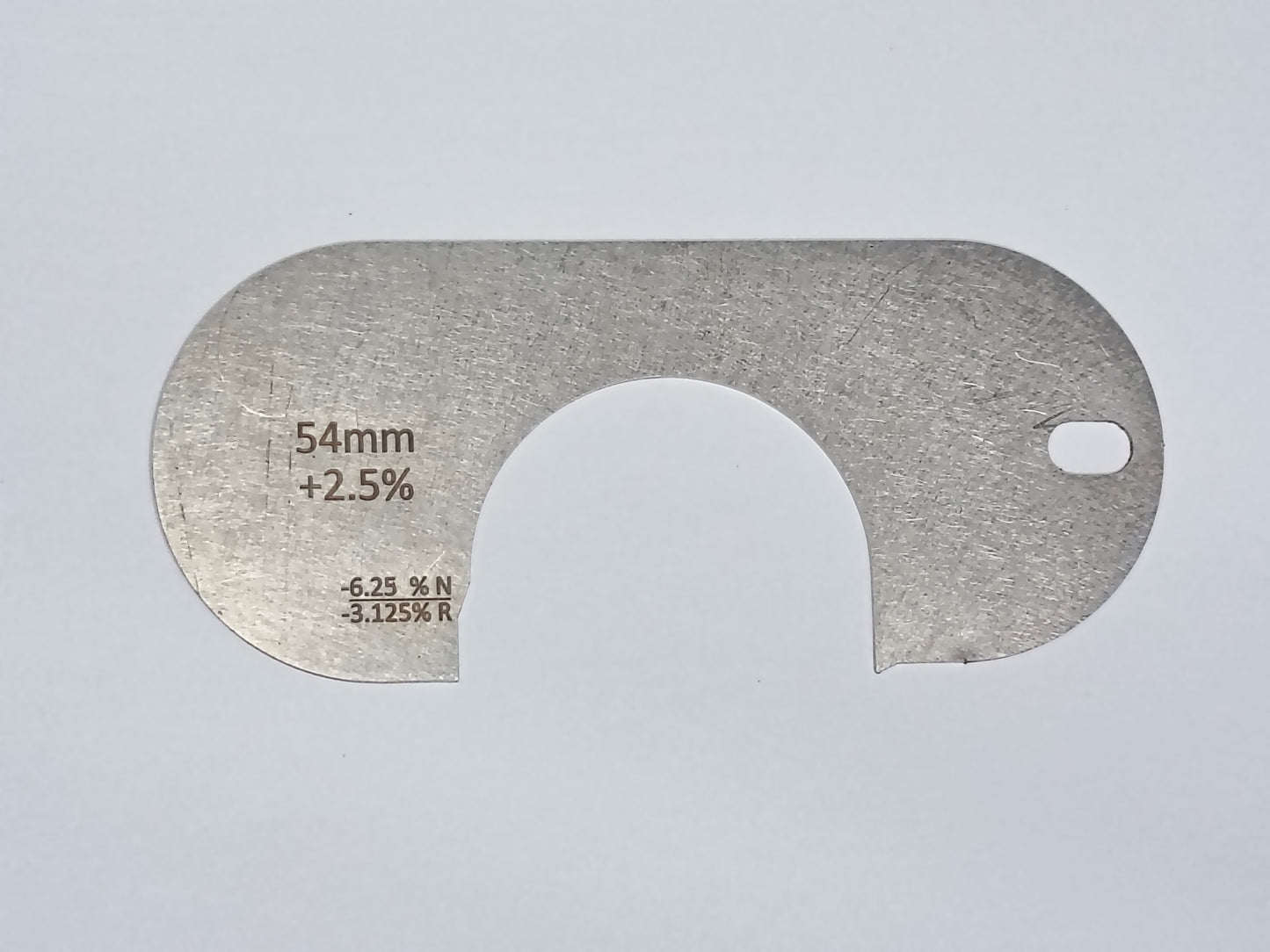 wire rope and sheave gauge  on a grey background