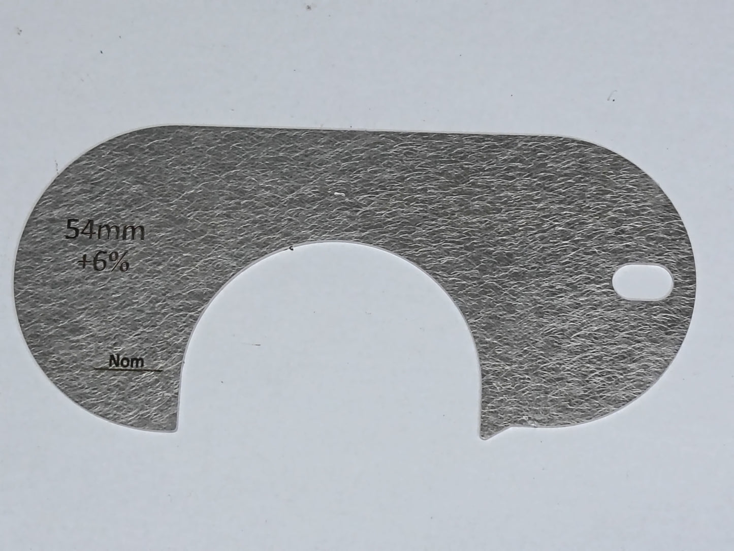 wire rope and sheave gauge  on a grey background