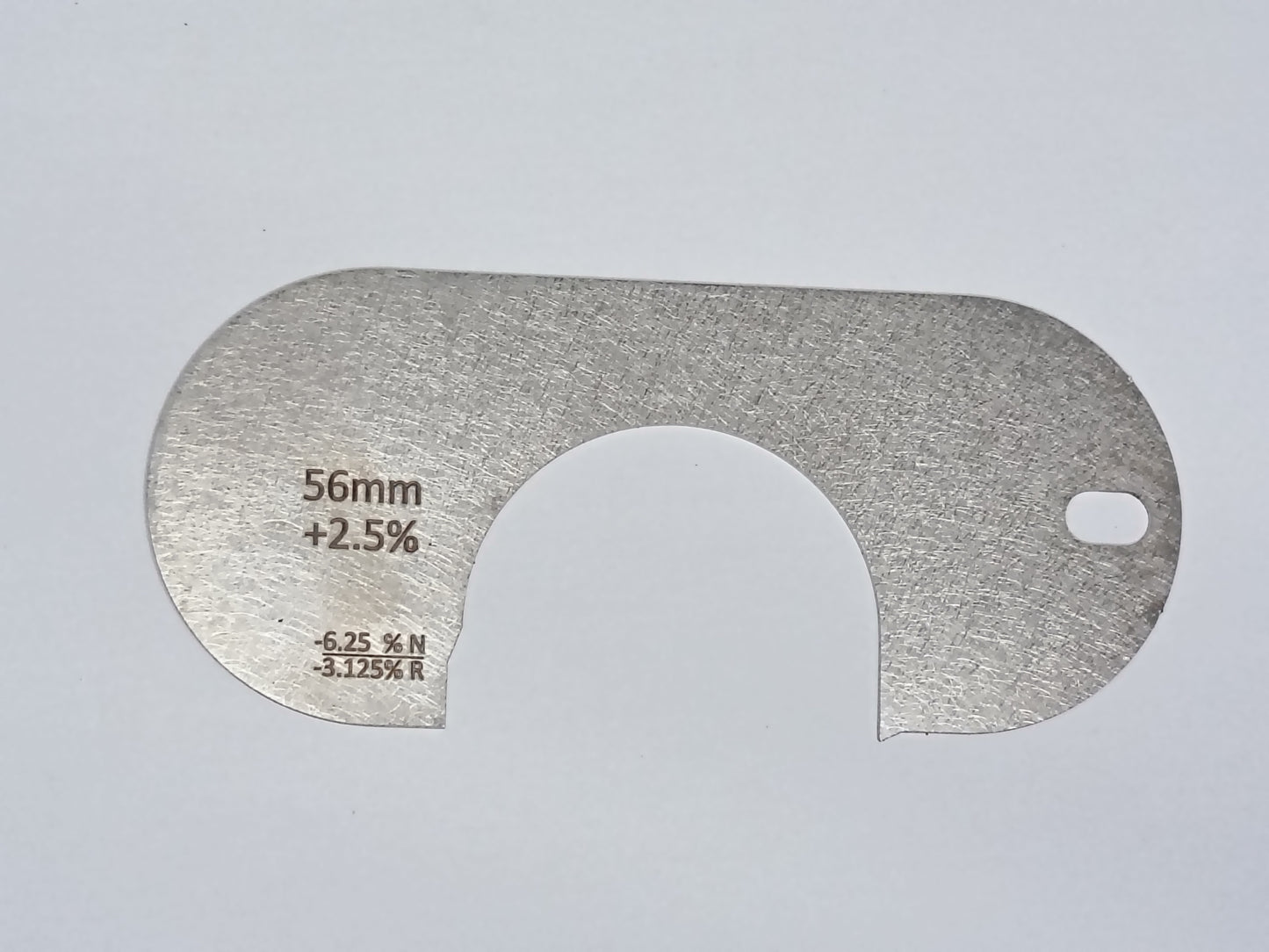 wire rope and sheave gauge  on a grey background