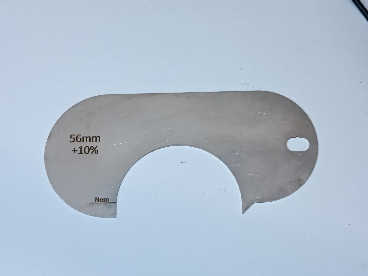 wire rope and sheave gauge  on a grey background