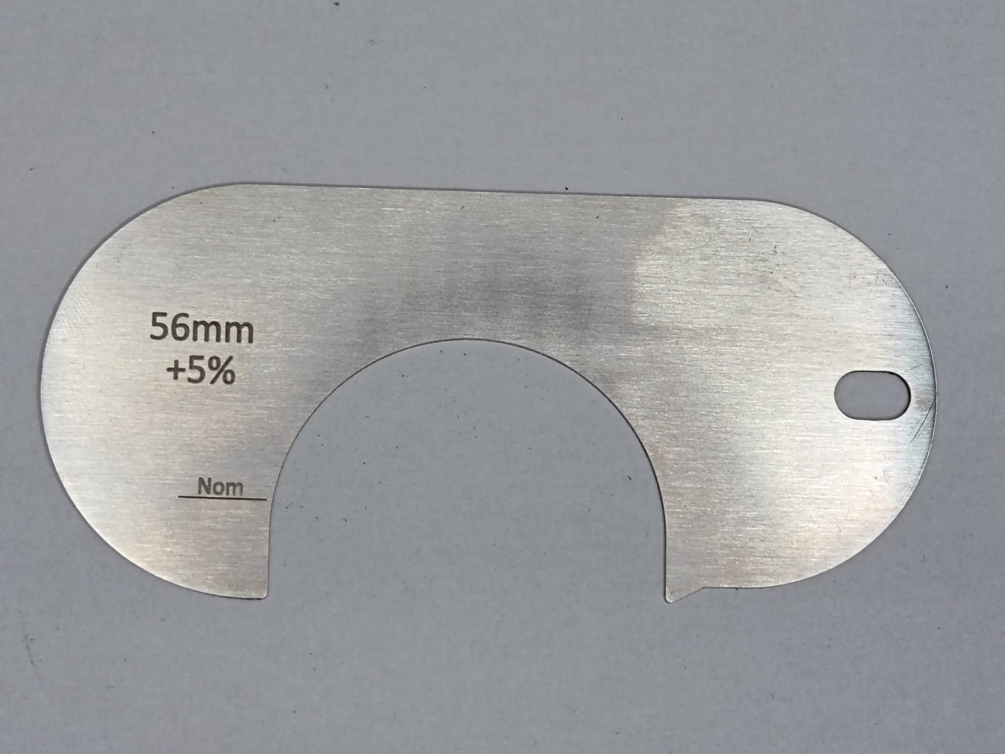 wire rope and sheave gauge  on a grey background
