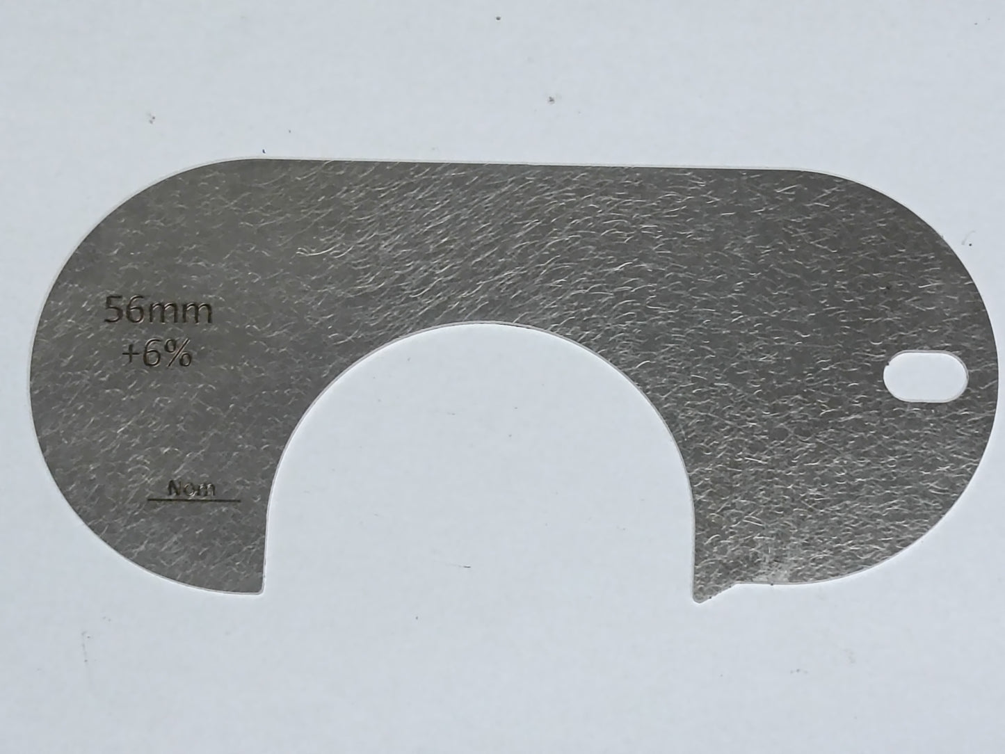 wire rope and sheave gauge  on a grey background