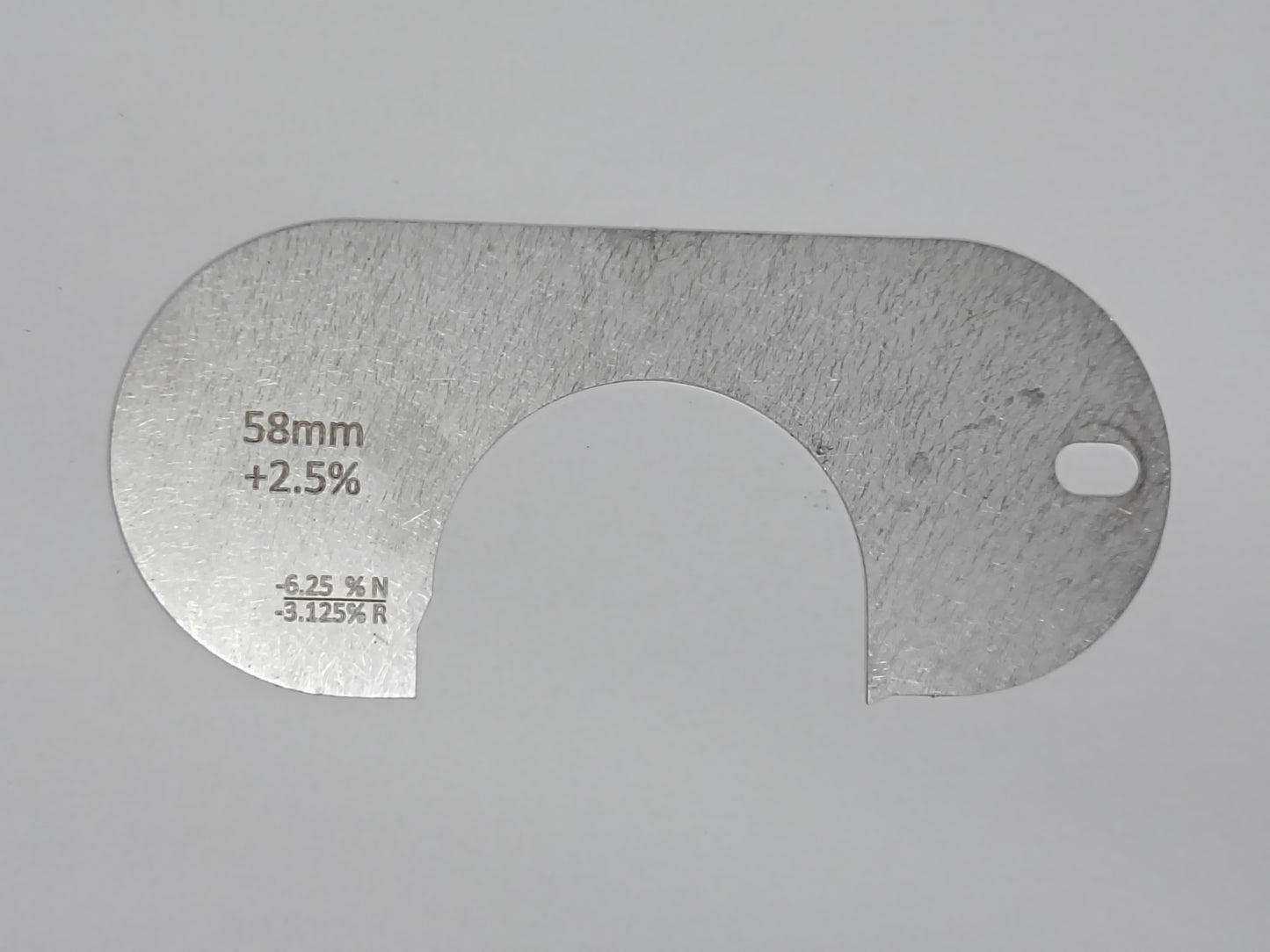 wire rope and sheave gauge  on a grey background