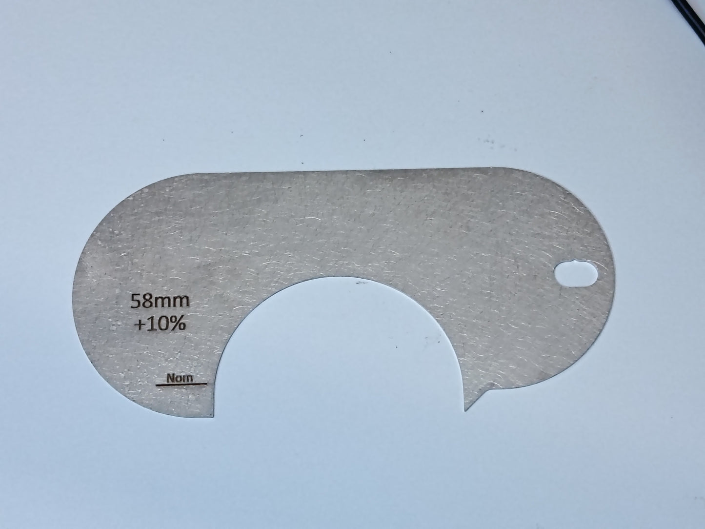 wire rope and sheave gauge  on a grey background