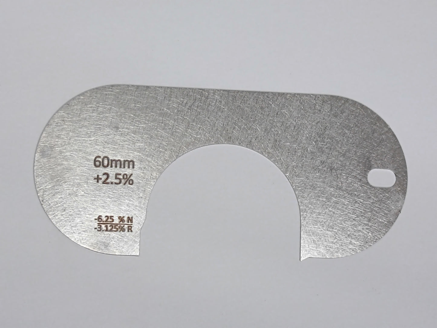 wire rope and sheave gauge  on a grey background