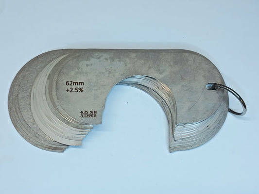 wire rope and sheave gauge  on a grey background