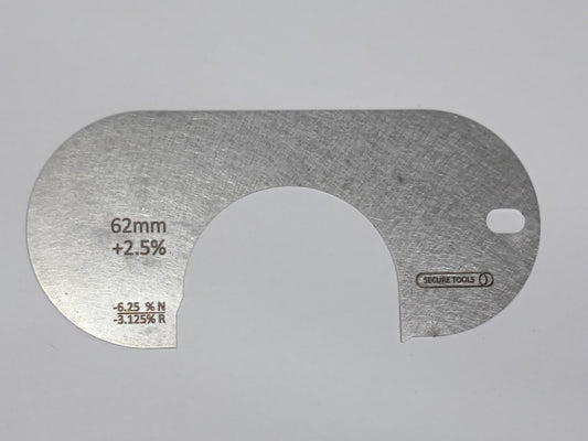 wire rope and sheave gauge  on a grey background