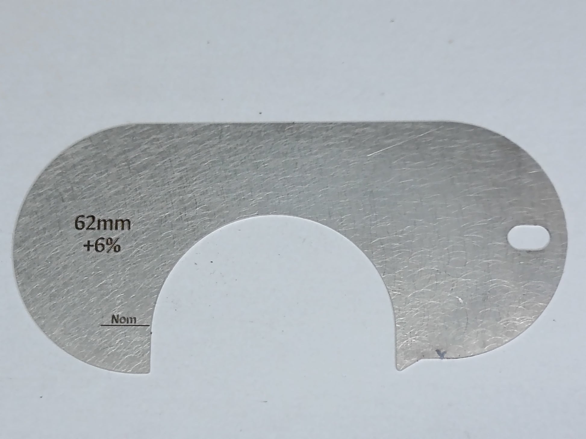 wire rope and sheave gauge  on a grey background