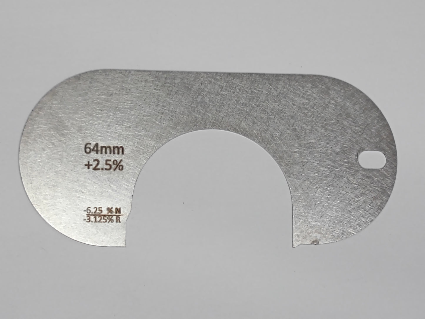 wire rope and sheave gauge  on a grey background