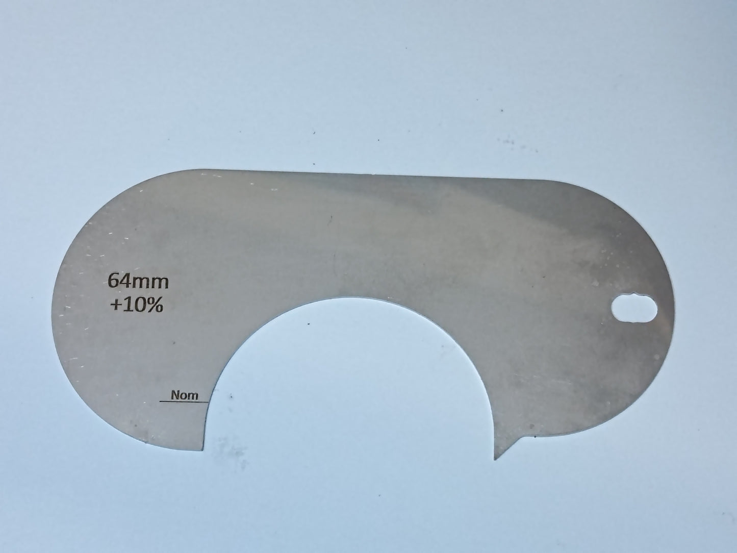 wire rope and sheave gauge  on a grey background