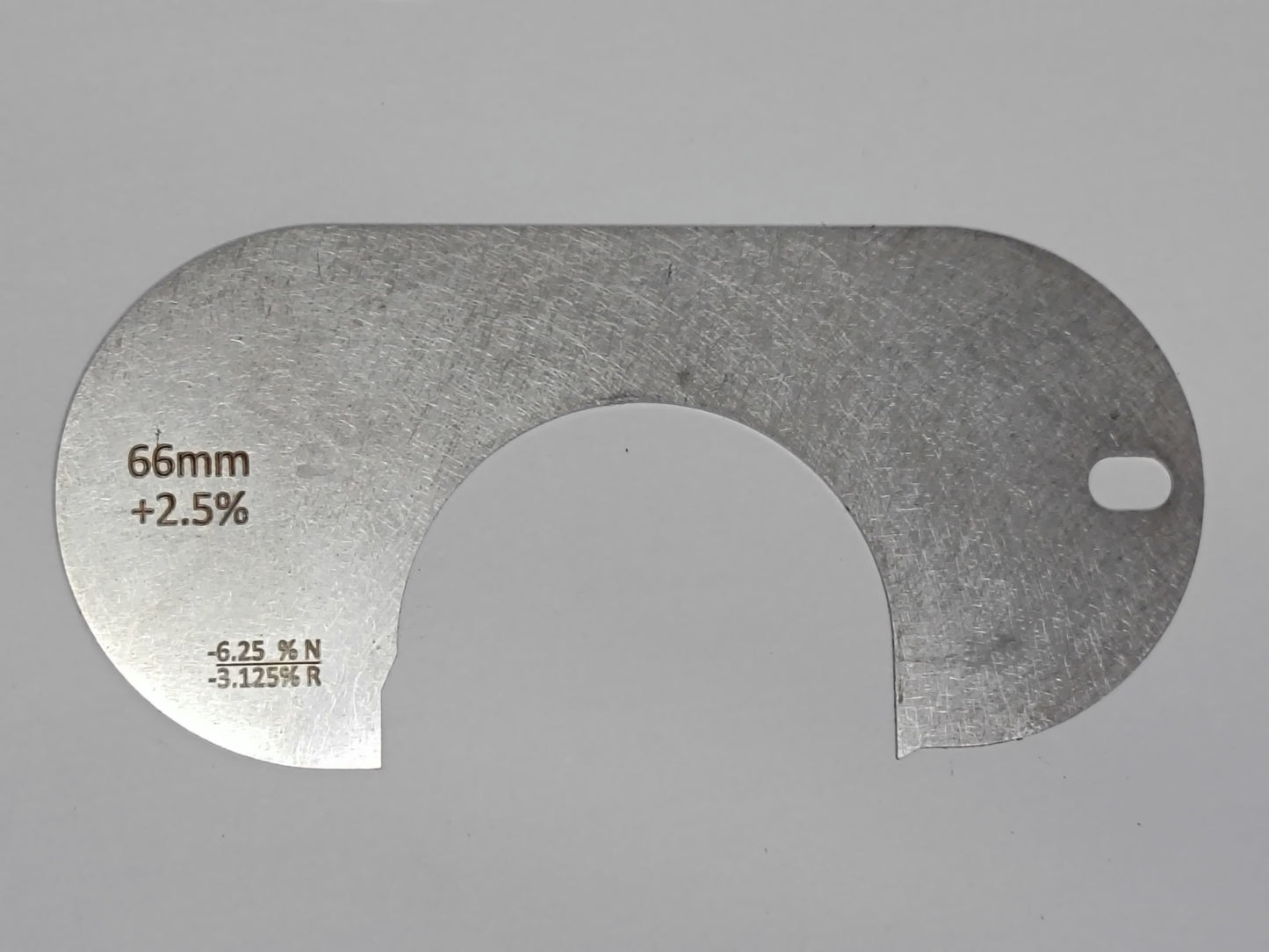 wire rope and sheave gauge  on a grey background