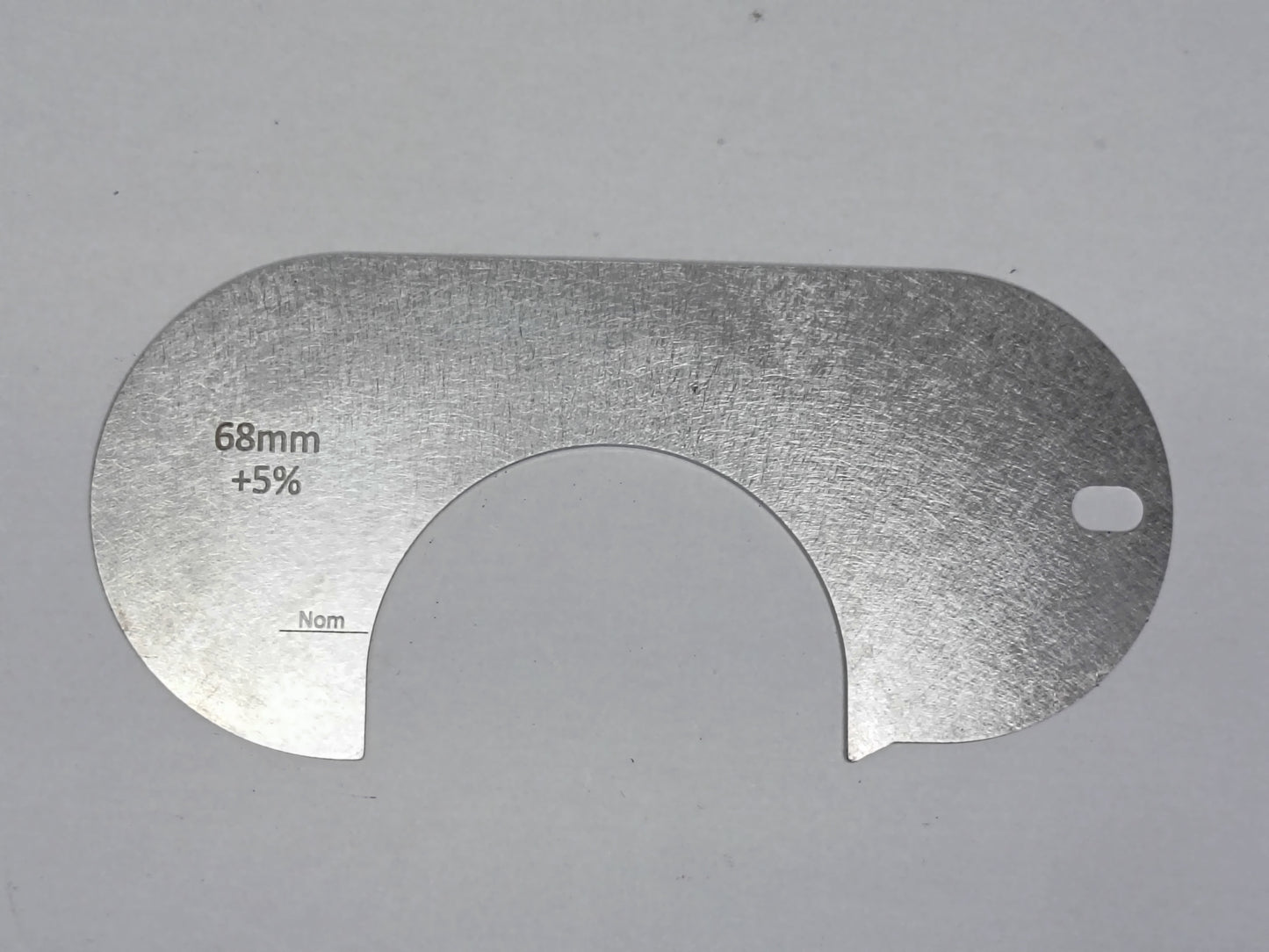 wire rope and sheave gauge  on a grey background