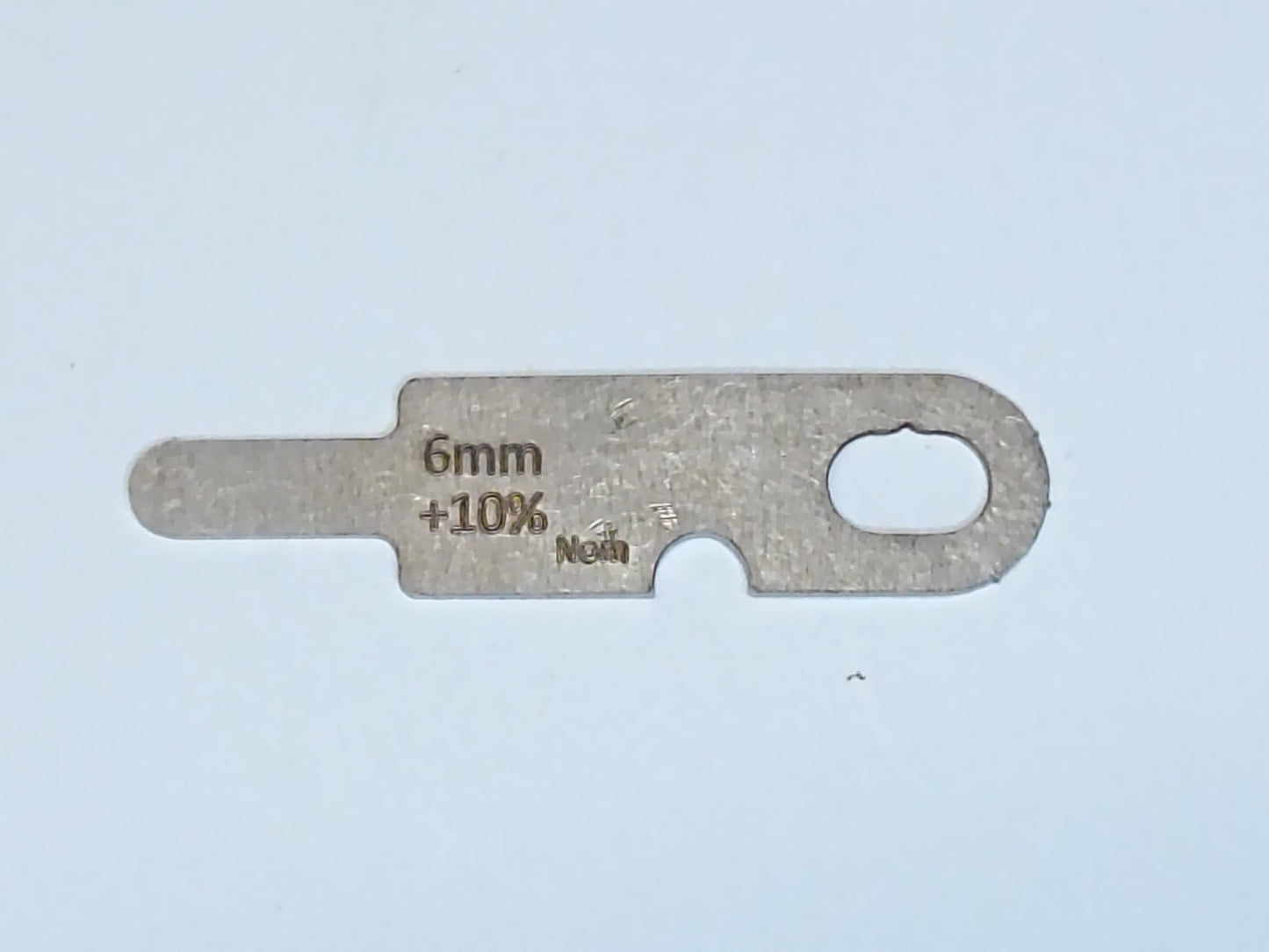 wire rope and sheave gauge  on a grey background