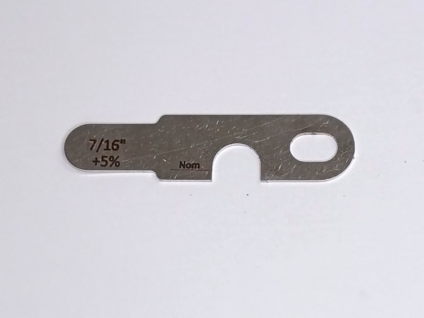 wire rope and sheave gauge  on a grey background