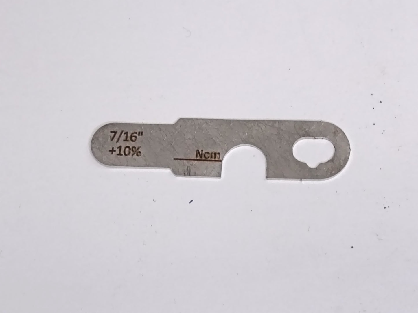 wire rope and sheave gauge  on a grey background