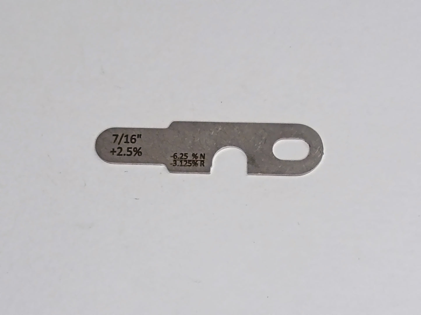 wire rope and sheave gauge  on a grey background