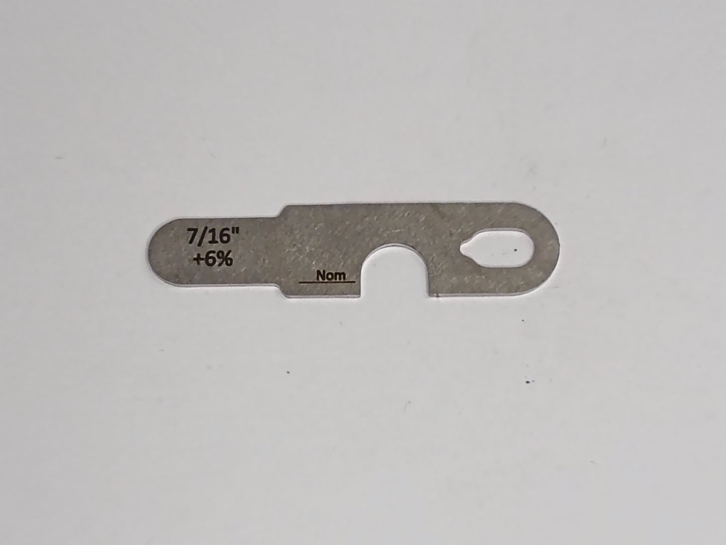wire rope and sheave gauge  on a grey background