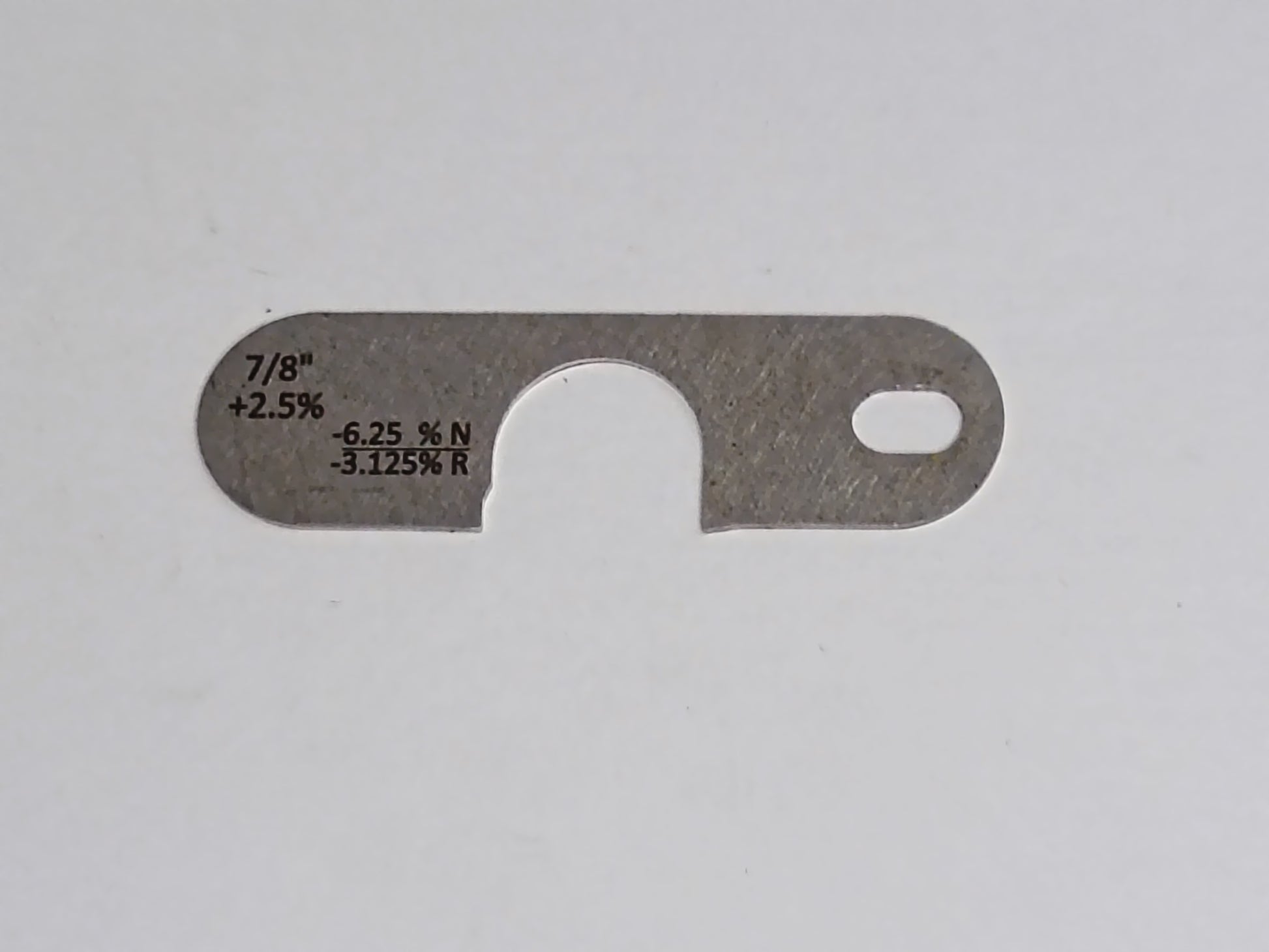 wire rope and sheave gauge  on a grey background