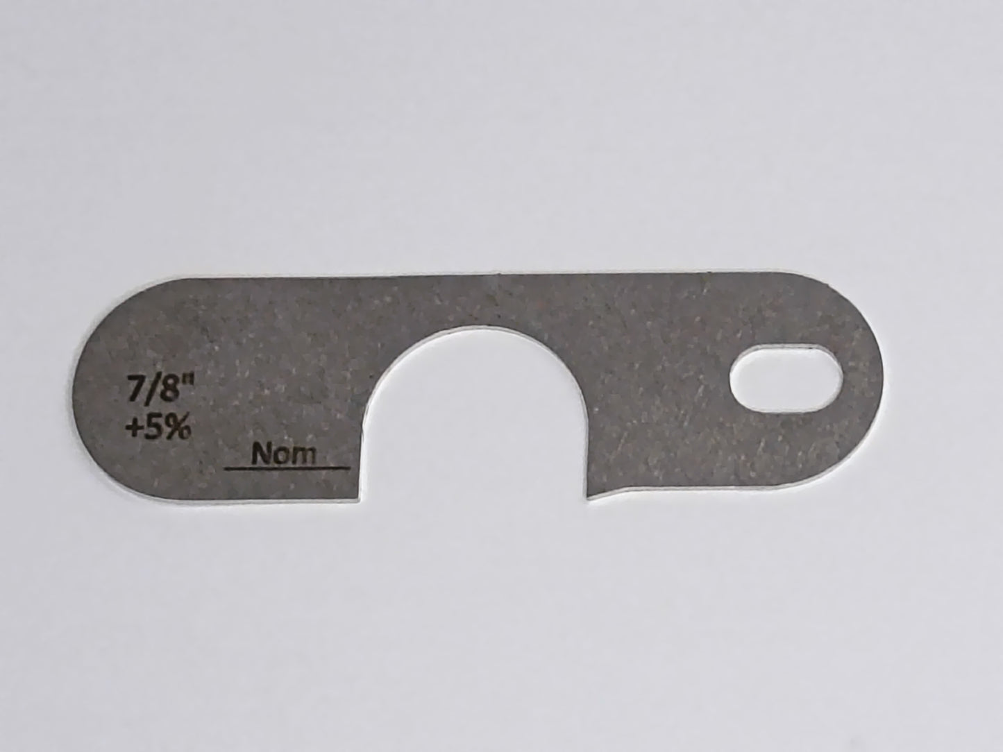 wire rope and sheave gauge  on a grey background