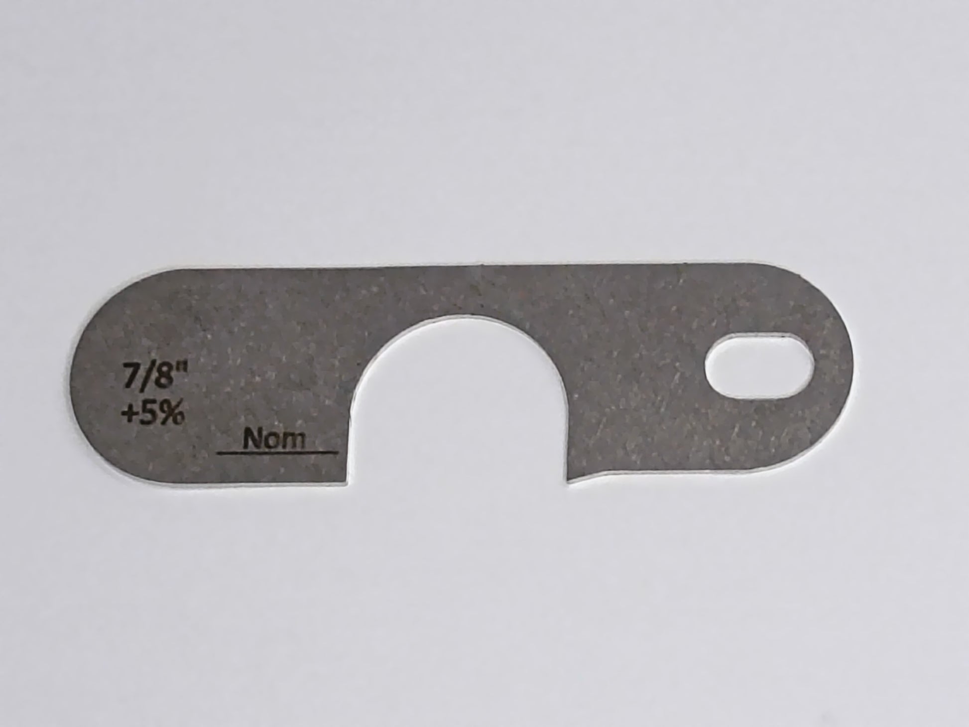 wire rope and sheave gauge  on a grey background