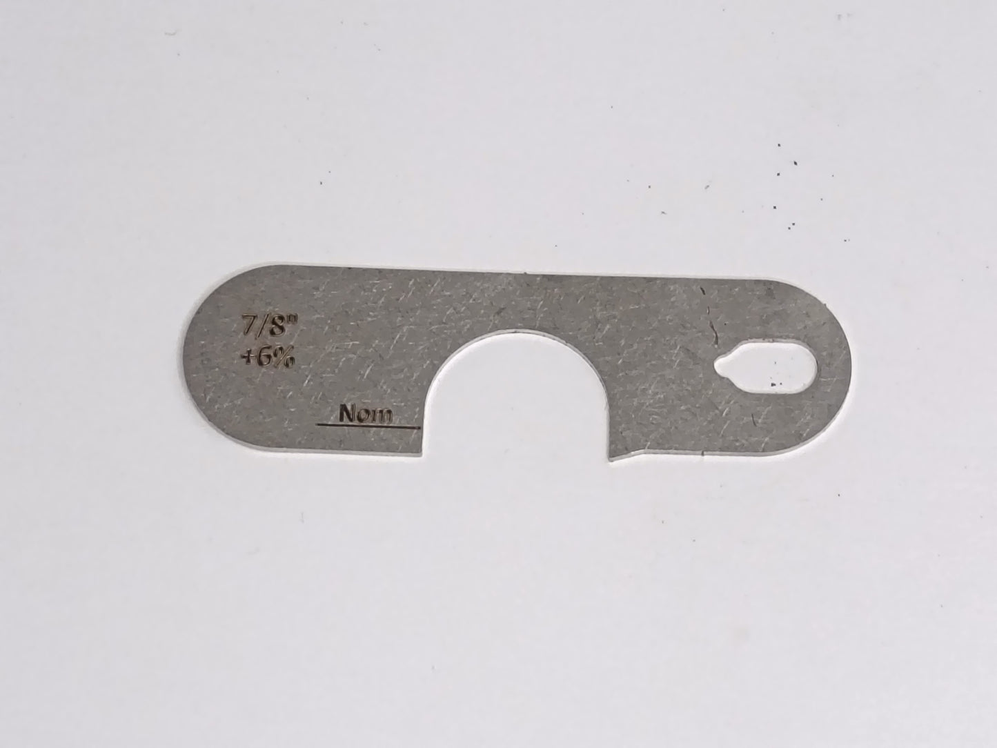 wire rope and sheave gauge  on a grey background